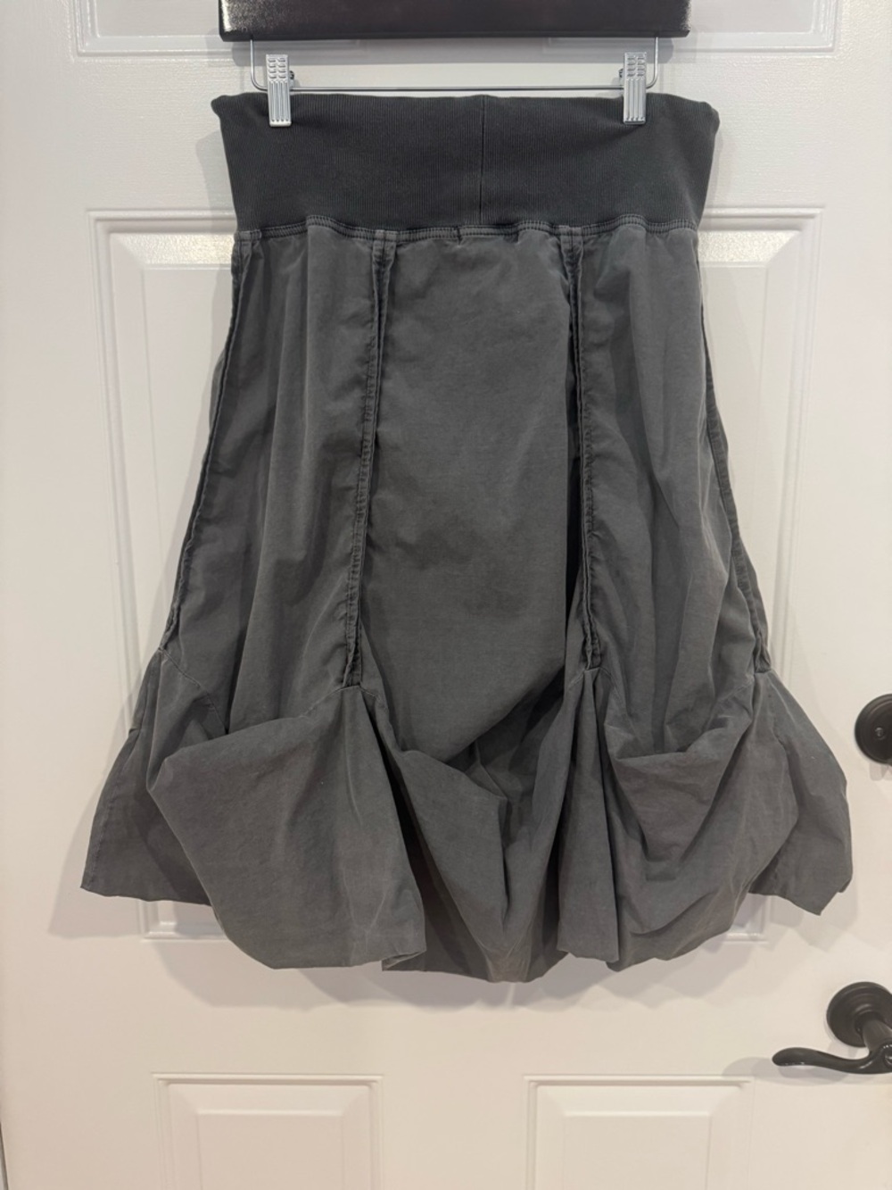 XCVI Charcoal Gray Bubble Hem Drawstring Skirt - Picture 2 of 5